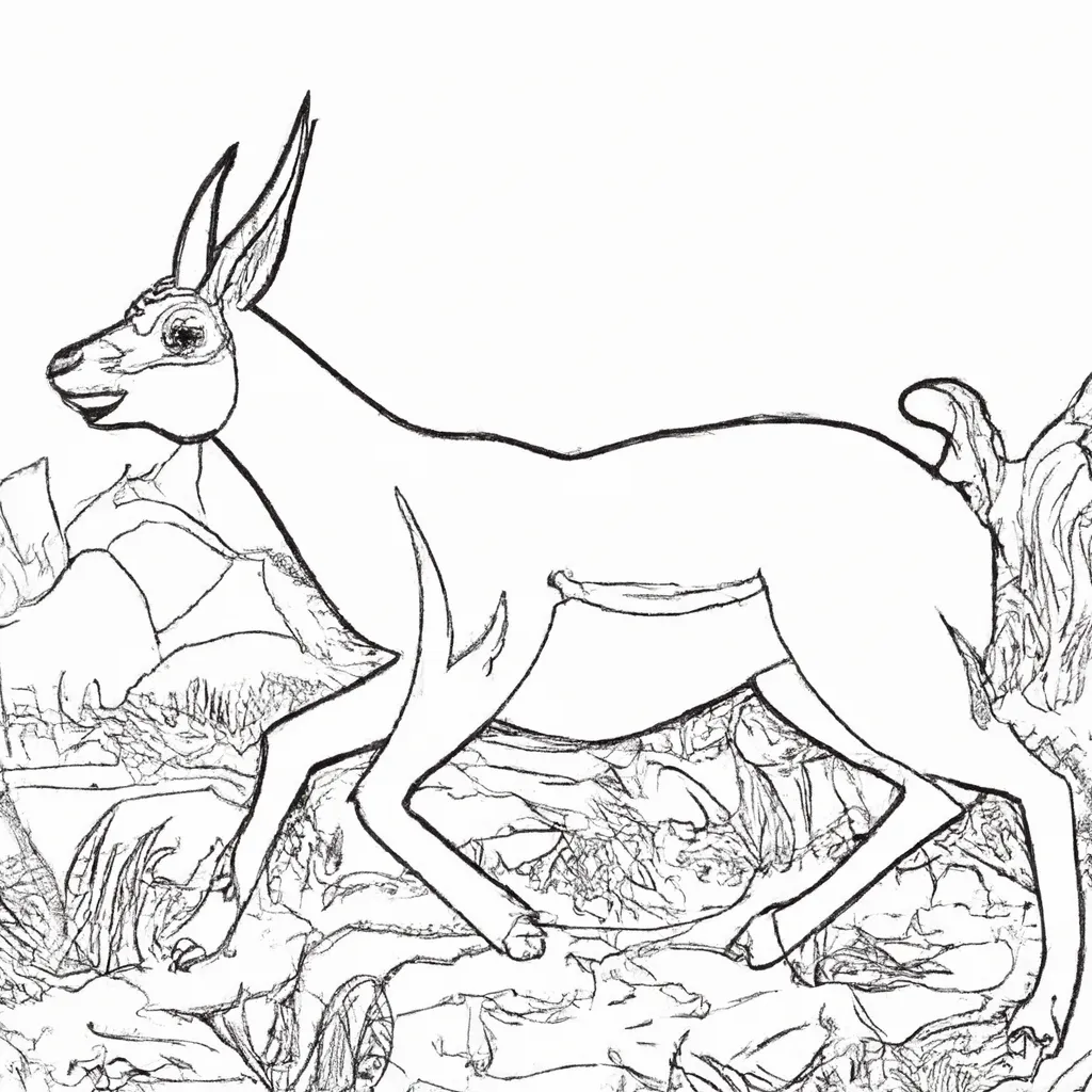 Desenho para colorir desenhos anta arte animal linda