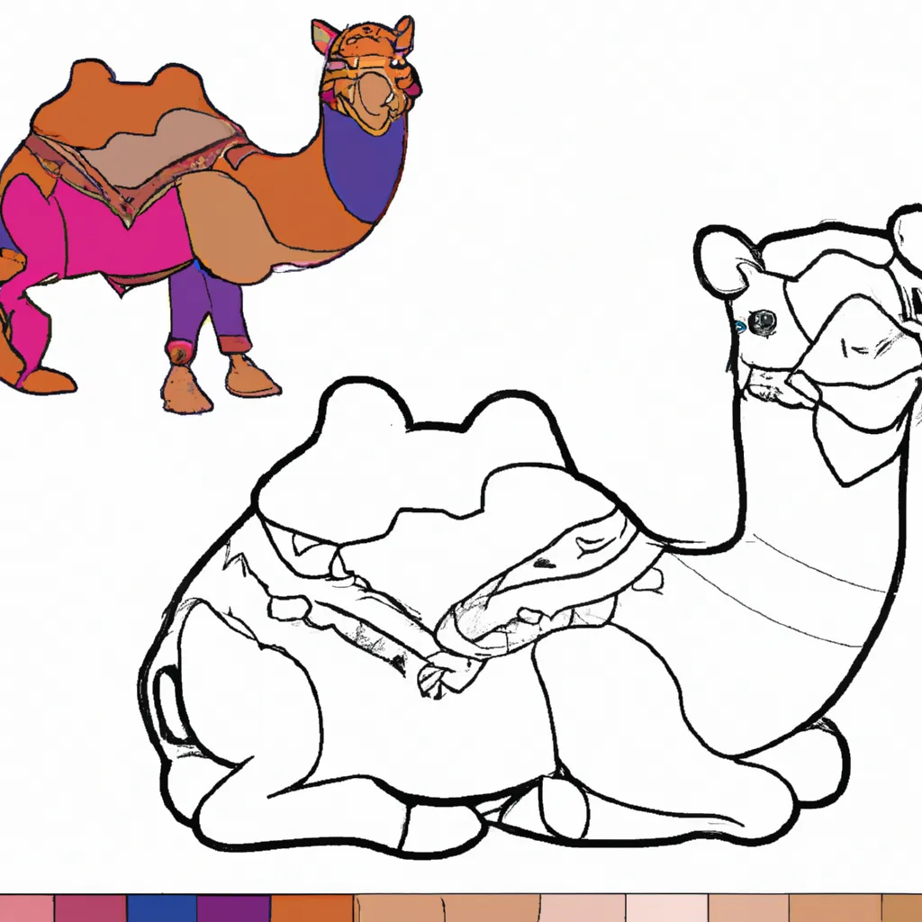 Desenho para colorir desenhos camelo