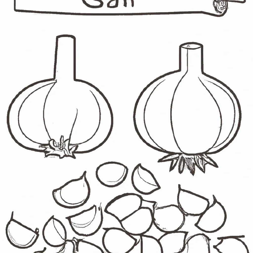 Desenho para colorir desenhos de alho