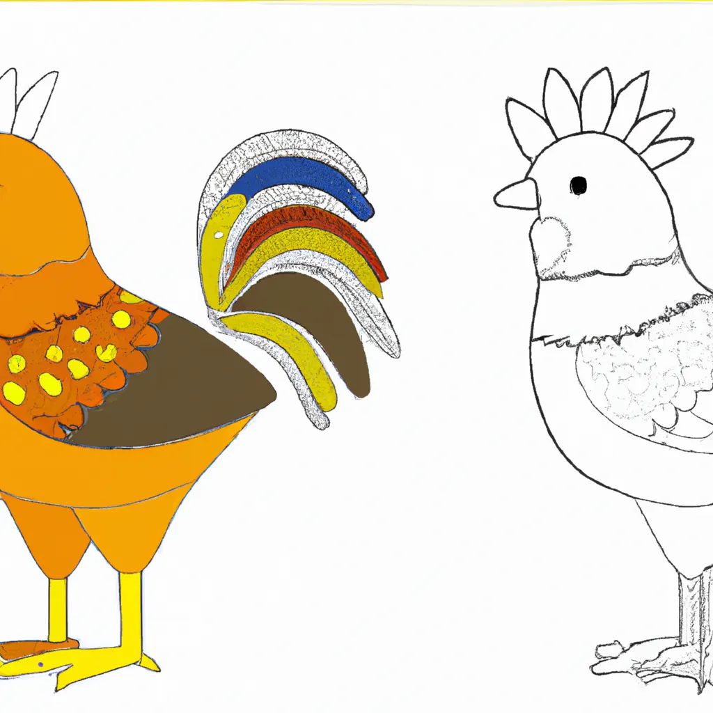 Desenho para colorir desenhos de frango