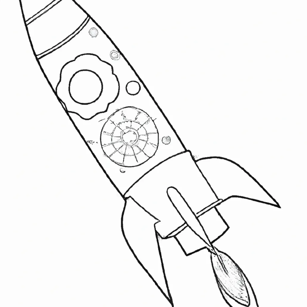 Desenho para colorir desenhos foguete viagem espaco infinito