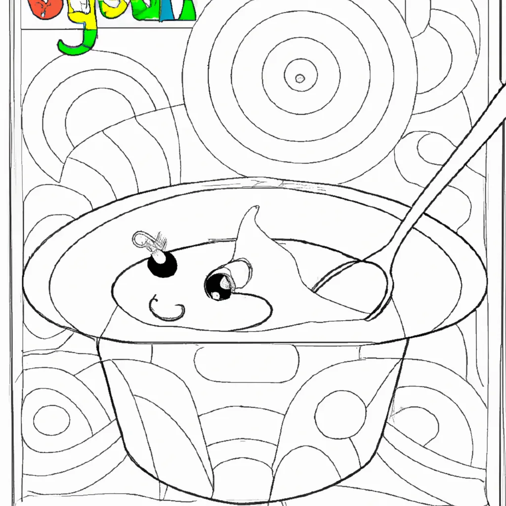 Desenho para colorir desenhos iogurte criativos divertidos