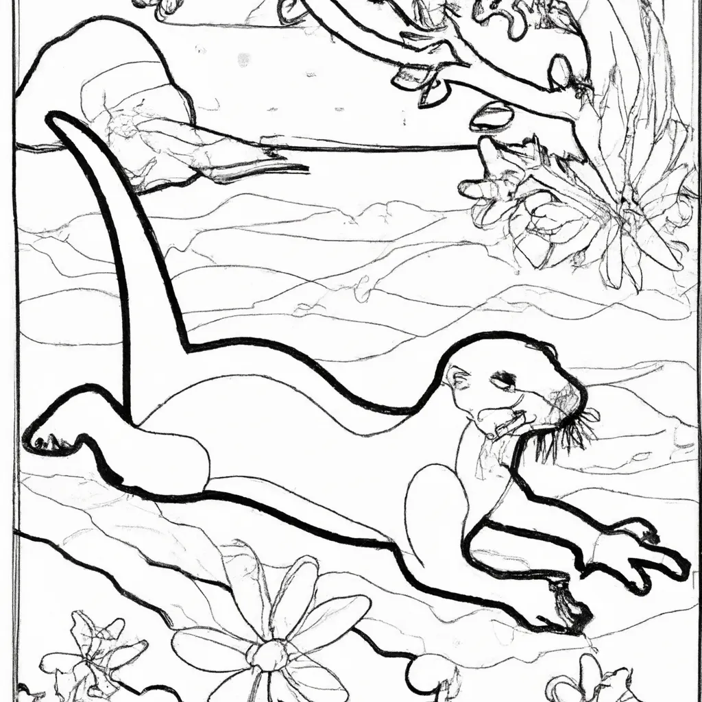 Desenho para colorir desenhos lontra