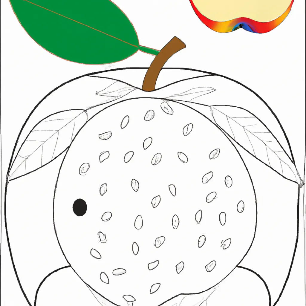 Desenho para colorir desenhos maca mais divertidos