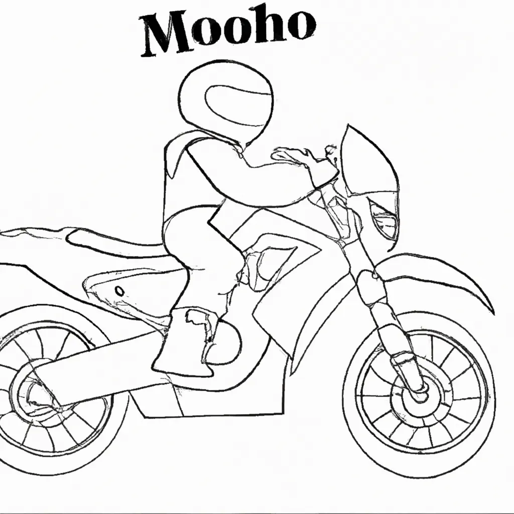 Desenhos para colorir, desenhar e pintar : Desenho de moto para