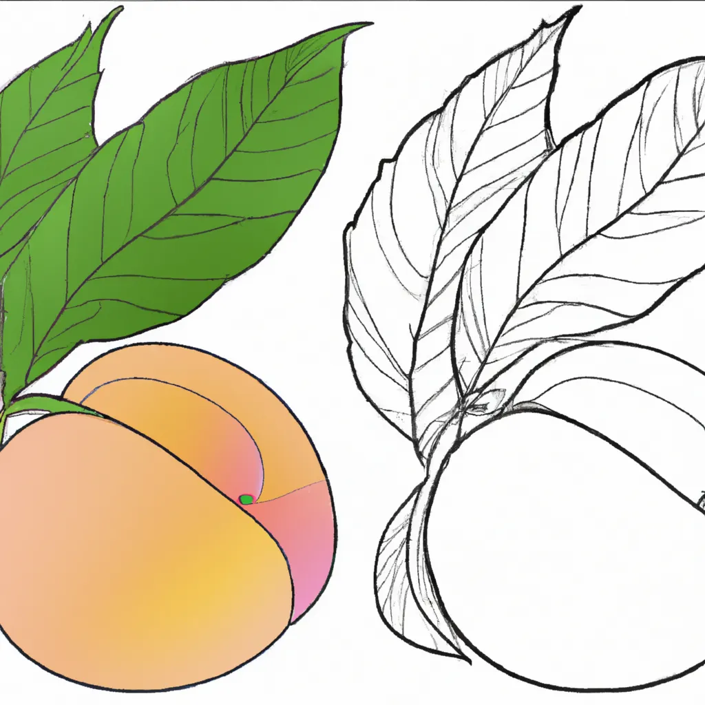 Desenho para colorir desenhos pessego