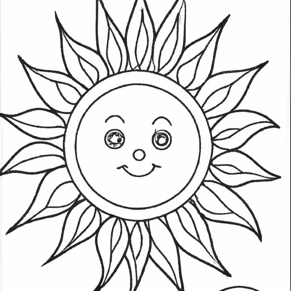 Desenho para colorir desenhos solares arte criativa