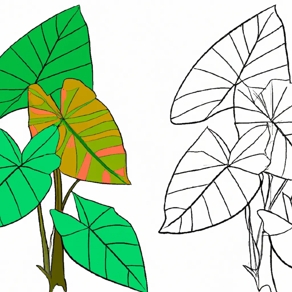 Desenho para colorir desenhos taioba