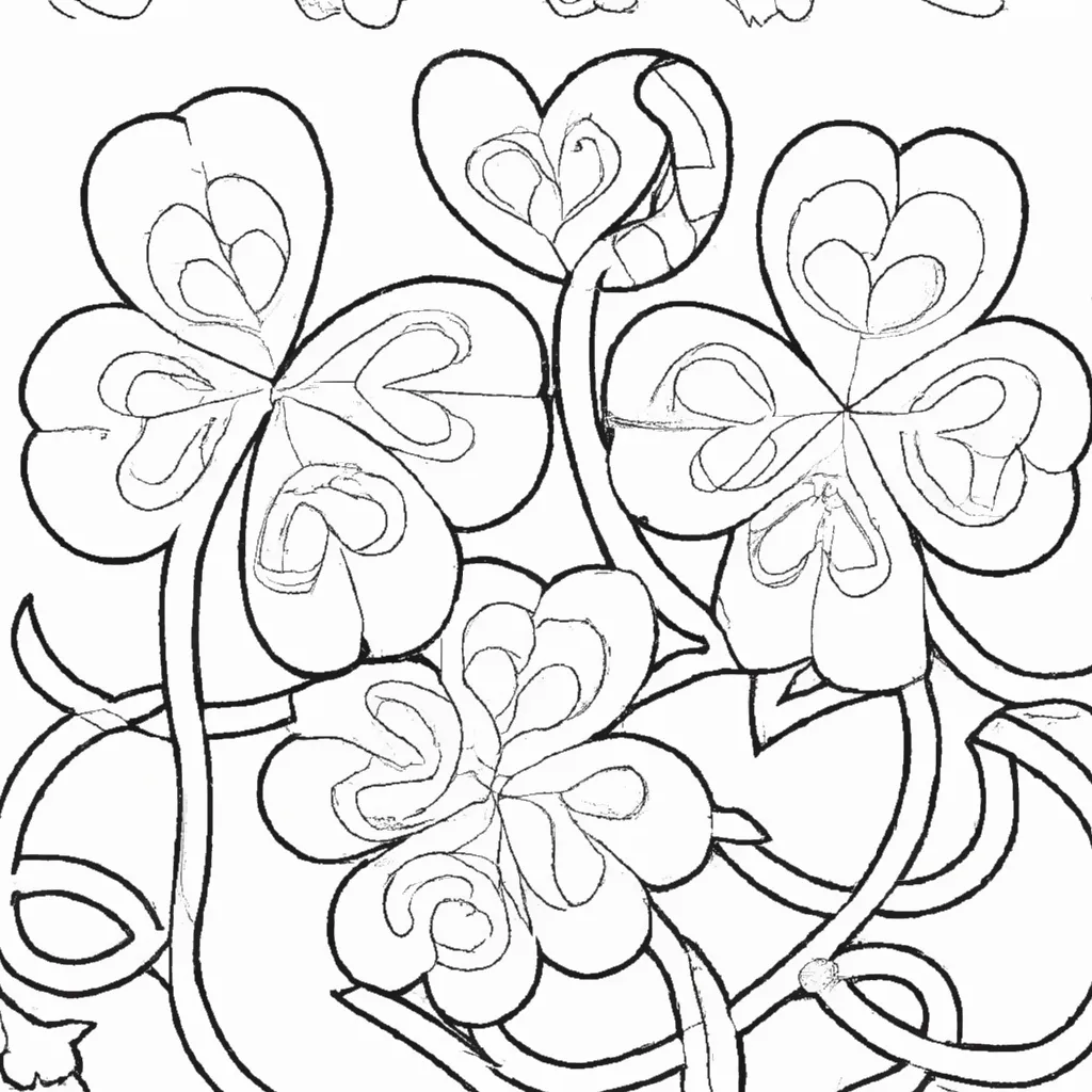 Desenho para colorir desenhos trevo arte folclore pt br