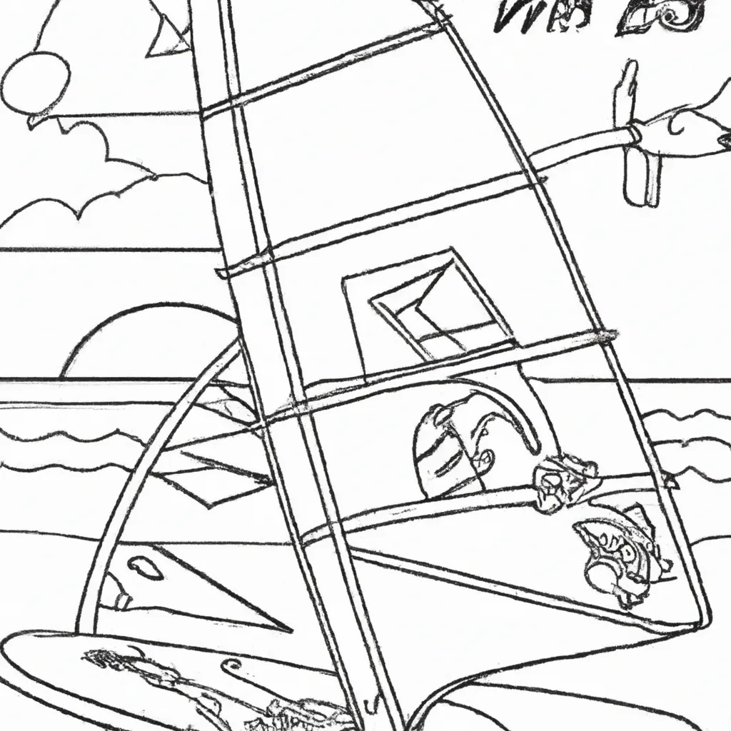 Desenho para colorir desenhos windsurf