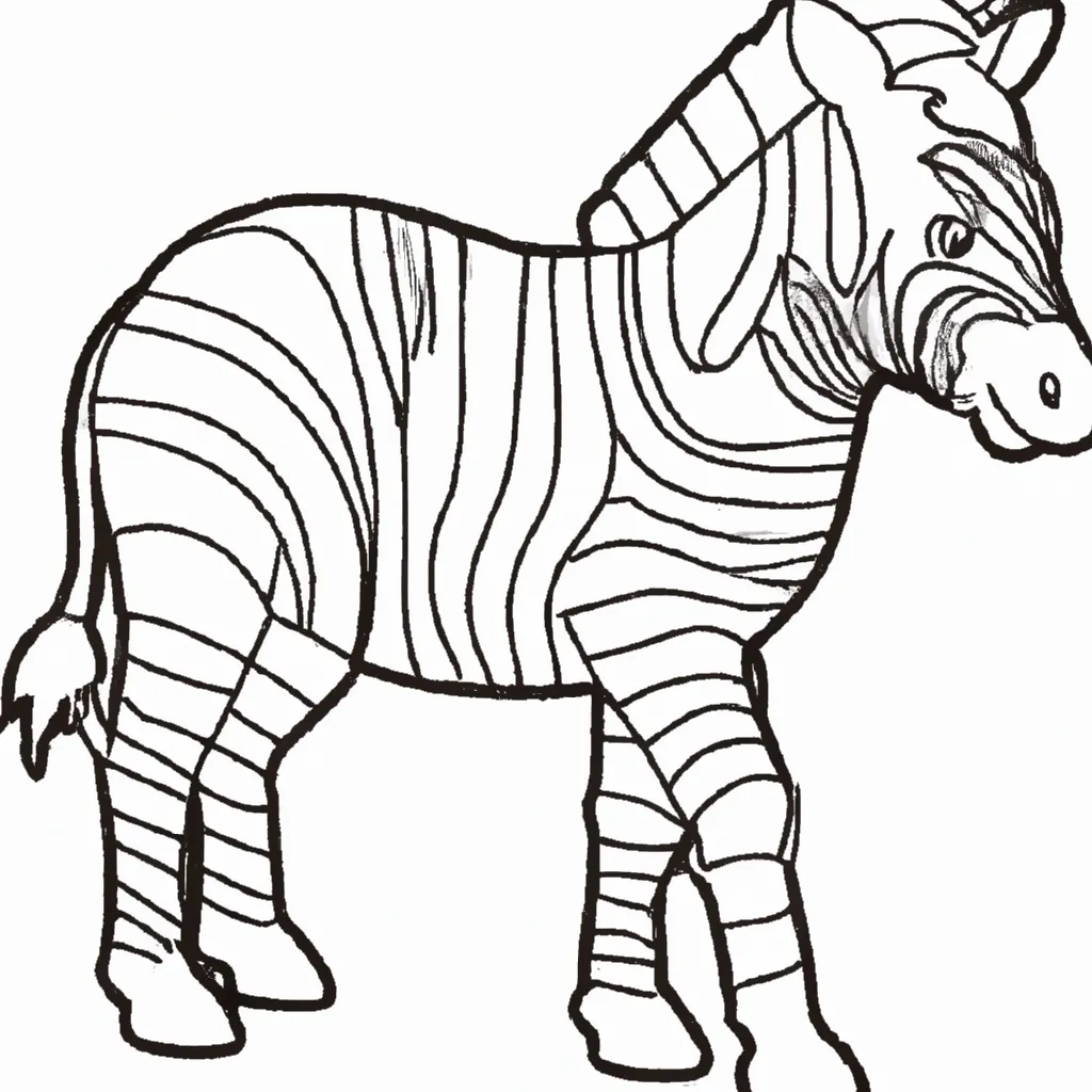 Desenho para colorir desenhos zebra