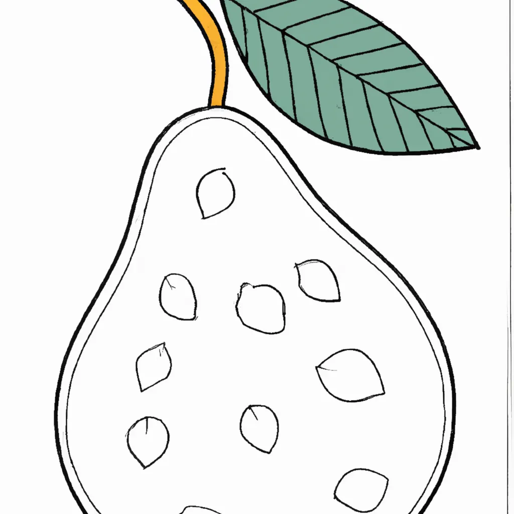 Desenho para criancas de desenho de pera