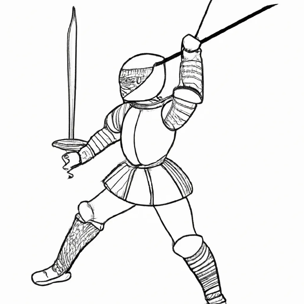 Desenho para criancas de desenho esgrima arte jogo esporte