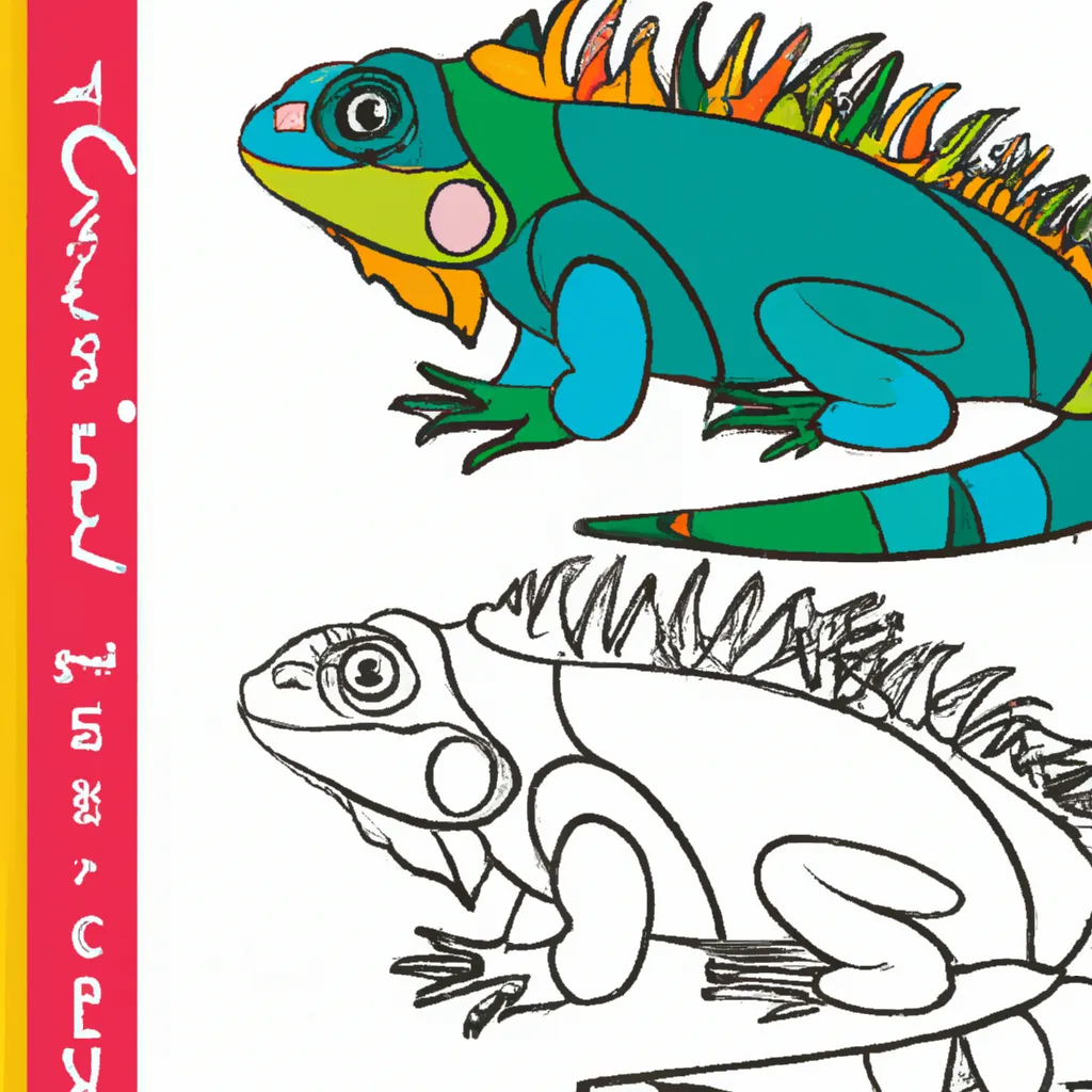 Desenho para criancas de desenho iguana