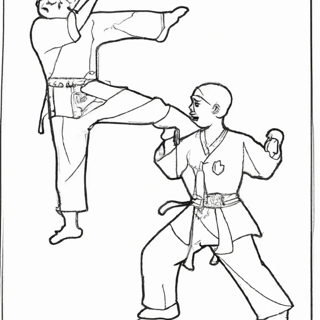 Desenho para criancas de desenho karate arte marcial animacao