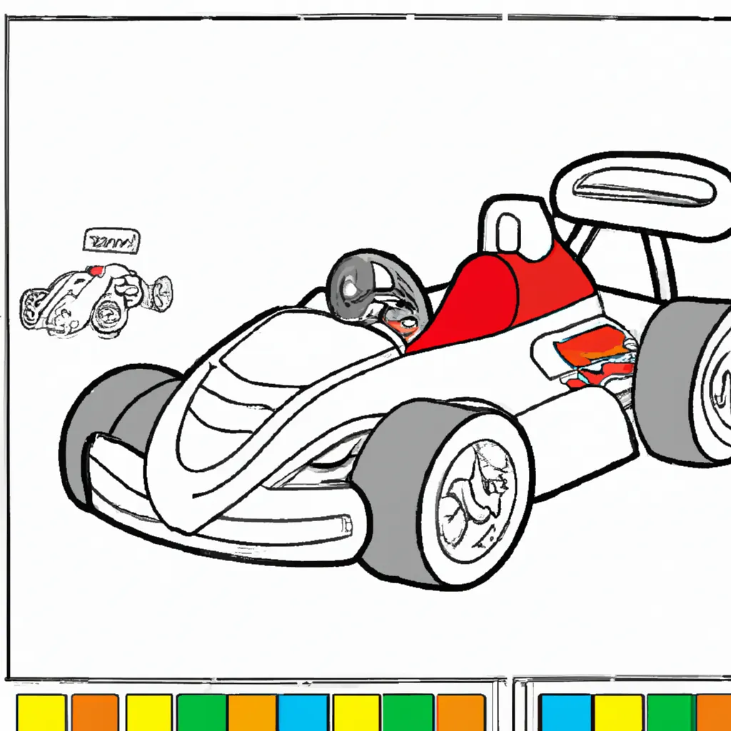 Desenho para criancas de desenho kart corrida ilustracao animacao