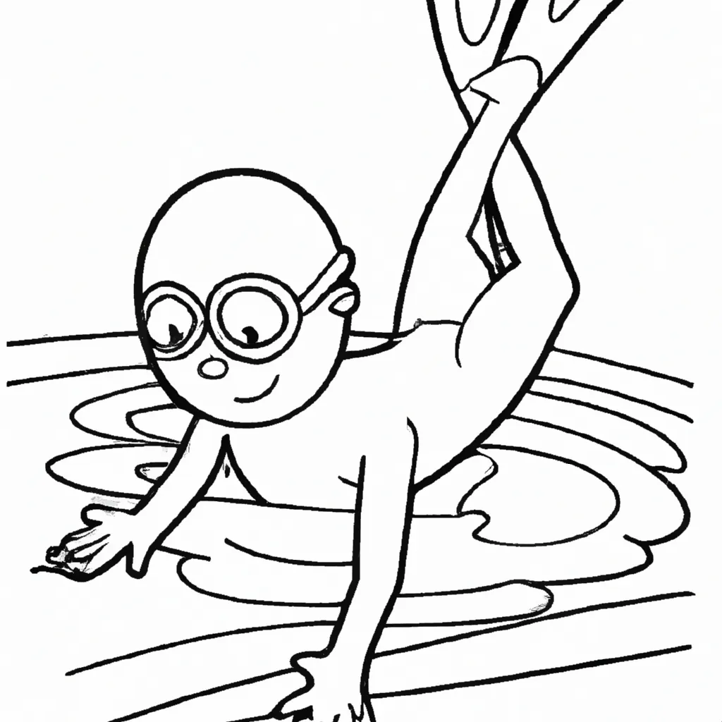 Desenho para criancas de desenho natacao aquatico