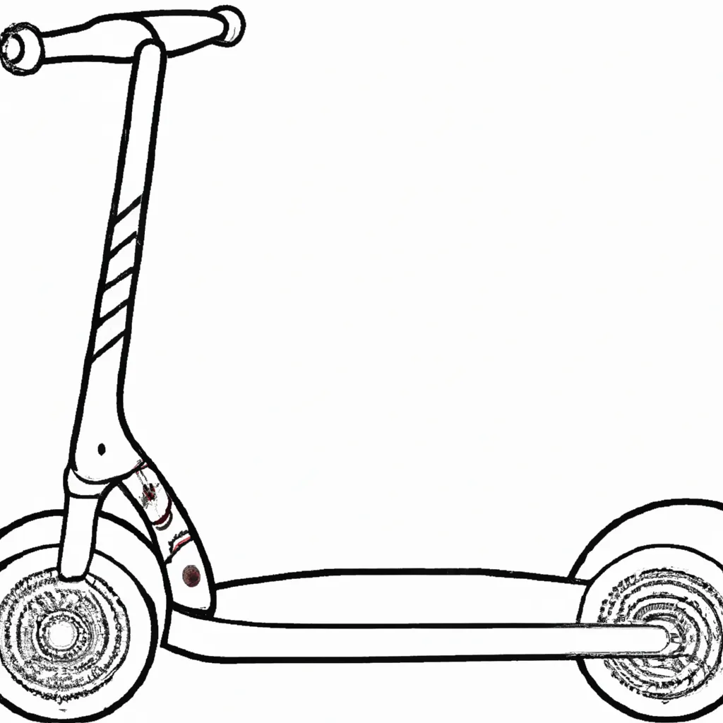 Desenho para criancas de desenho patinete