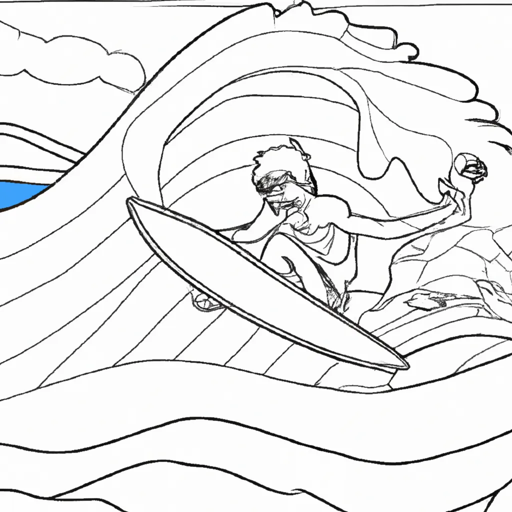 Desenho para criancas de desenho surf praias onda arte