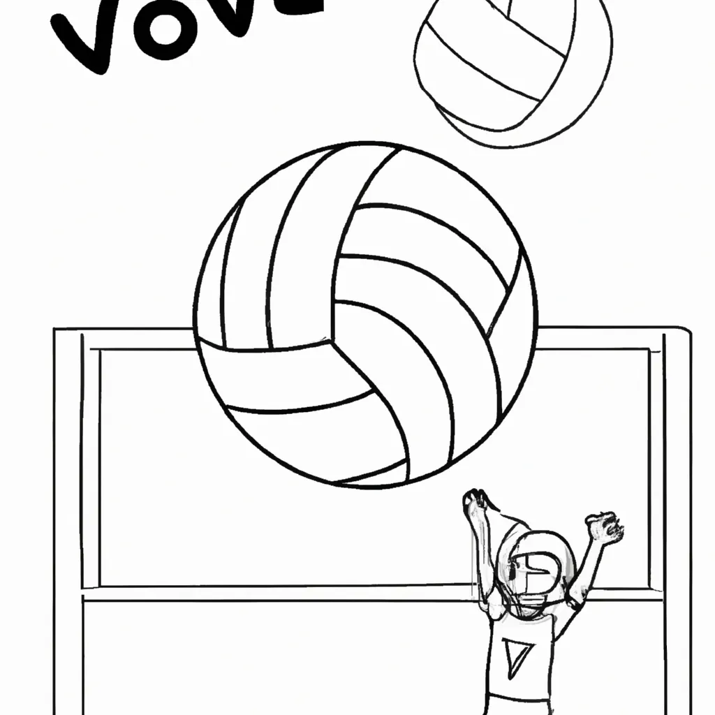 Desenho para criancas de desenho voley esporte quadra brincar