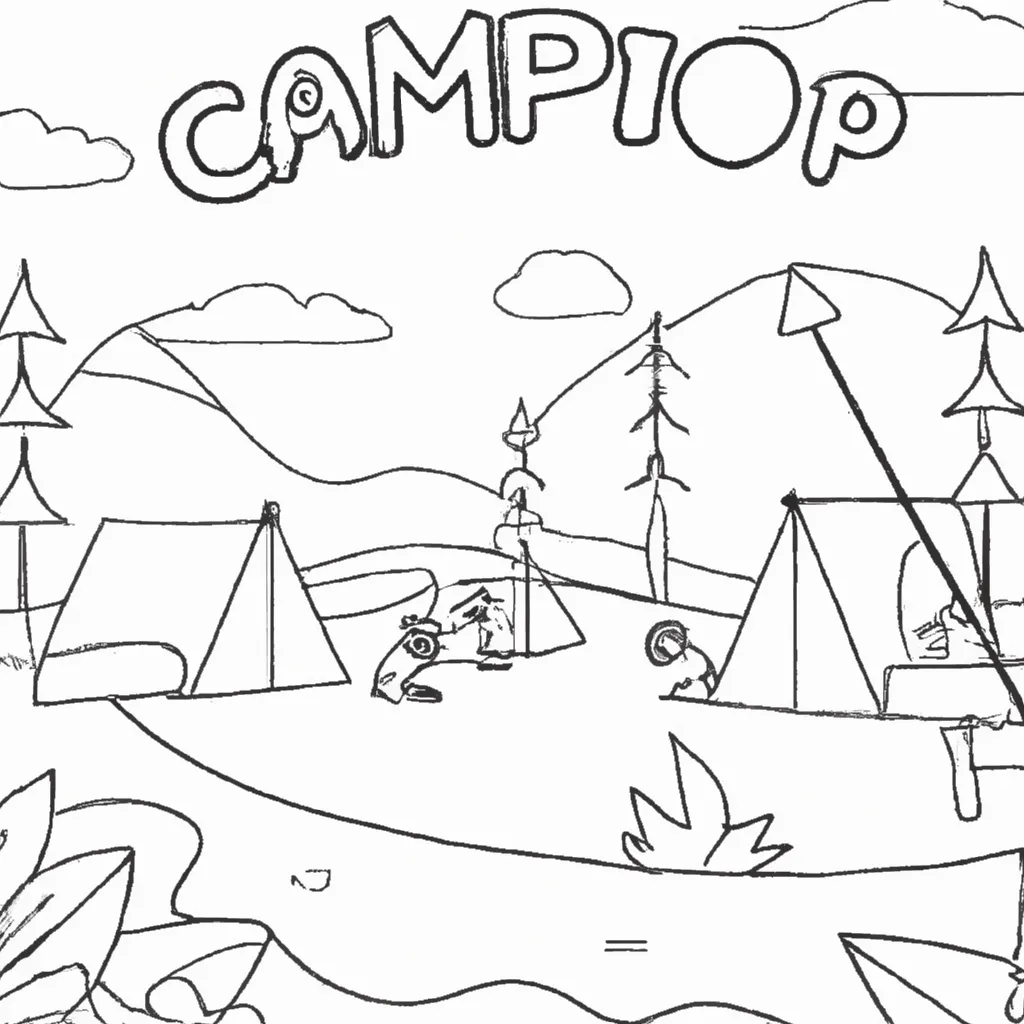 Desenho para criancas de desenhos acampamento criancas aventuras