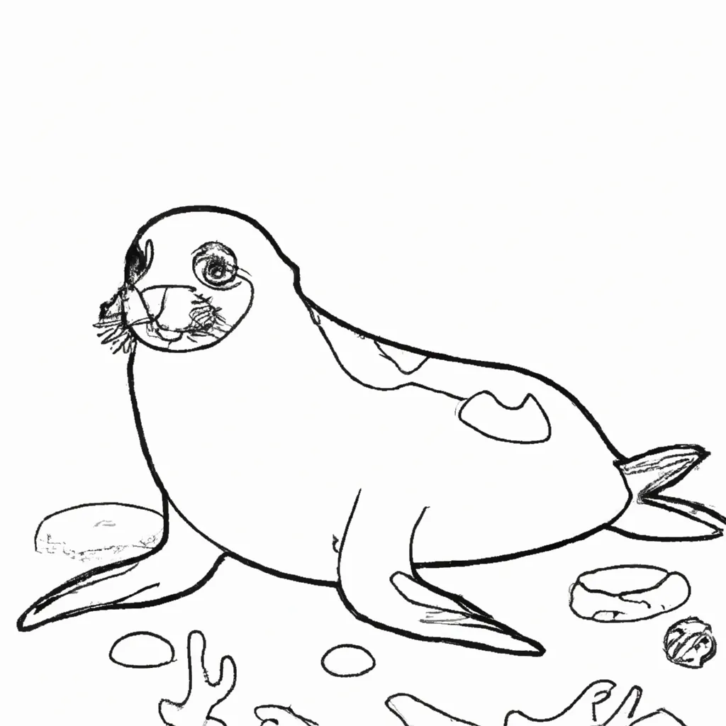 Desenho para criancas de desenhos foca