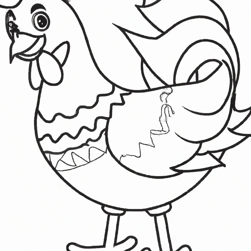 Pinte e Divirta-se: Desenho de Galinha para Colorir! Desenho para criancas de desenhos galinha