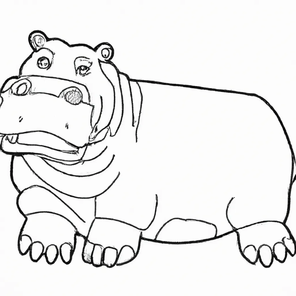 Desenho para criancas de desenhos hipopotamo