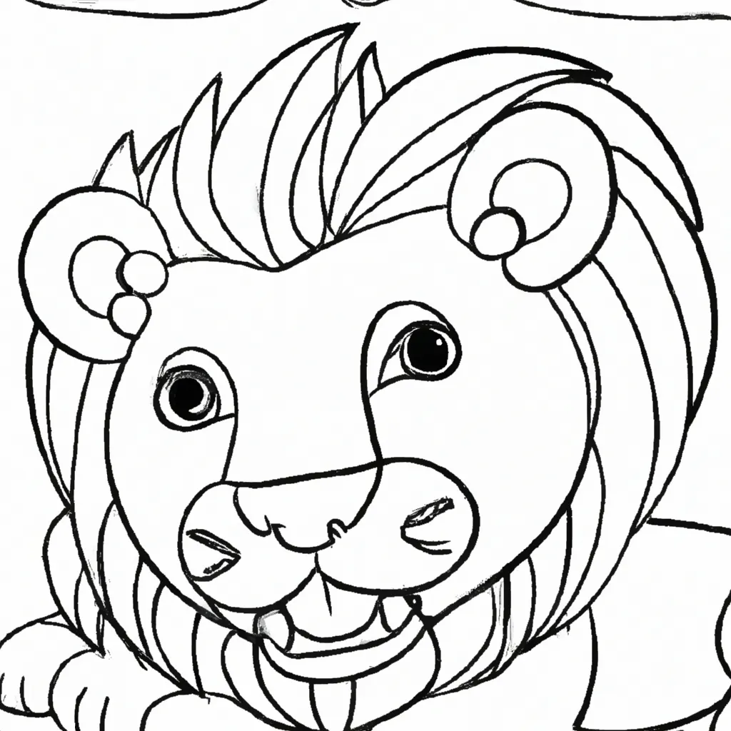 Desenho para criancas de desenhos leao