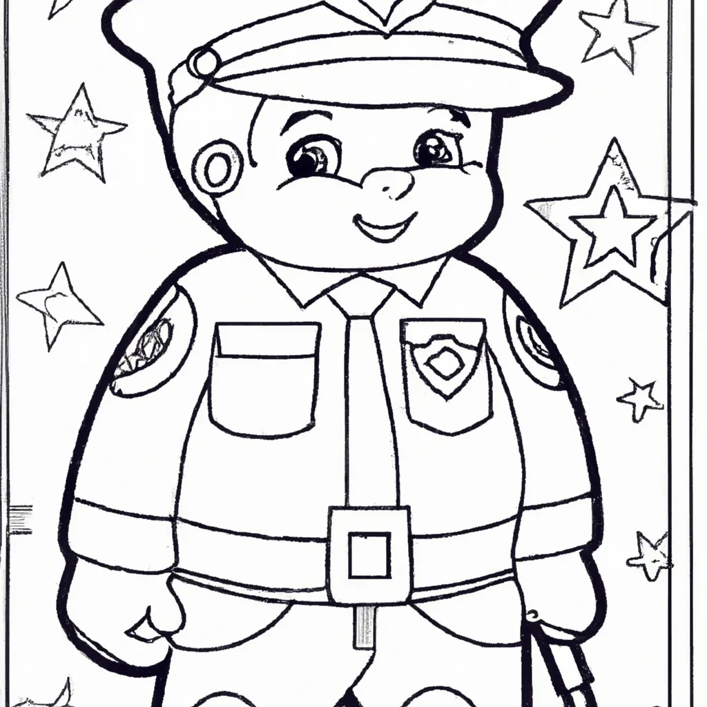 Desenho para criancas de desenhos policial ilustracoes divertidas