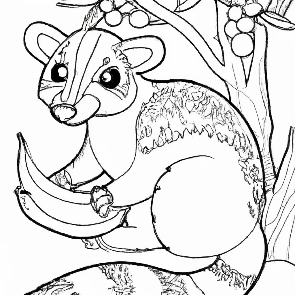 Desenho para criancas de desenhos quati arte animal