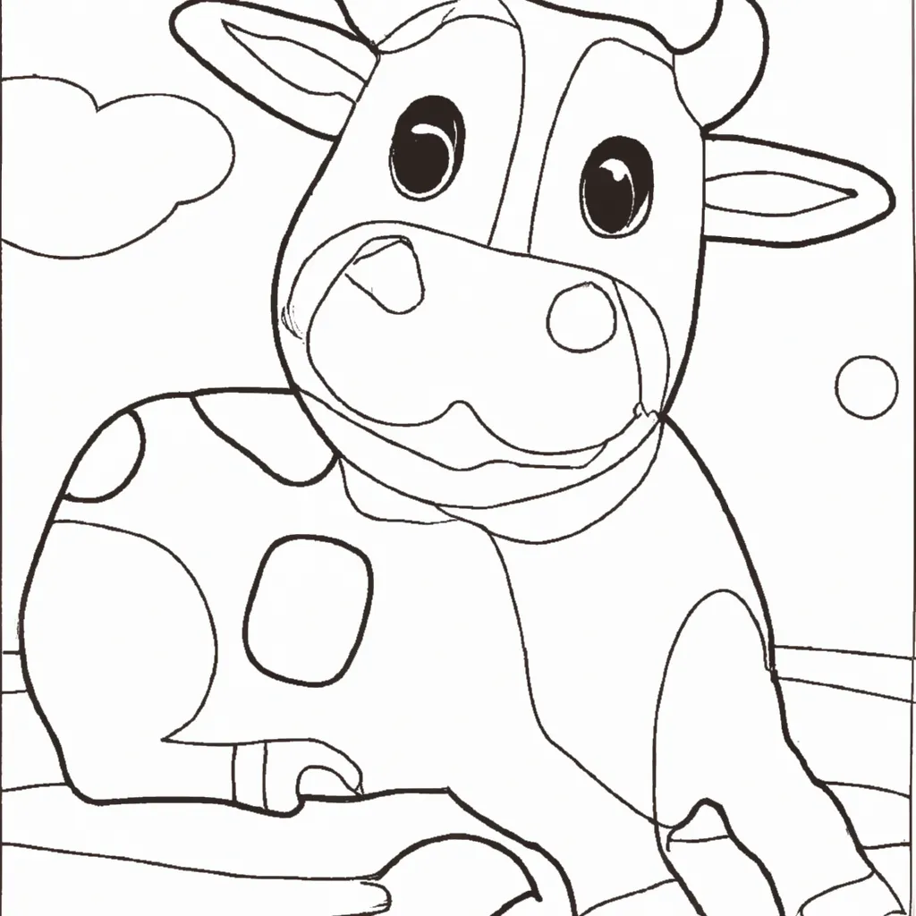 Colorir é Divertido! Desenhe Uma Vaca e Se Divirta! Desenho para criancas de desenhos vaca arte infantil