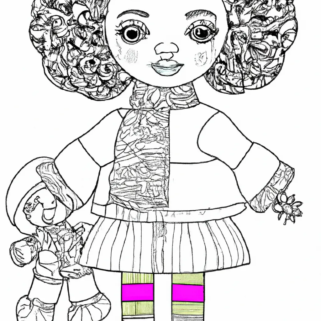 Desenho para pintar boneca desenhos arte criatividade crianca