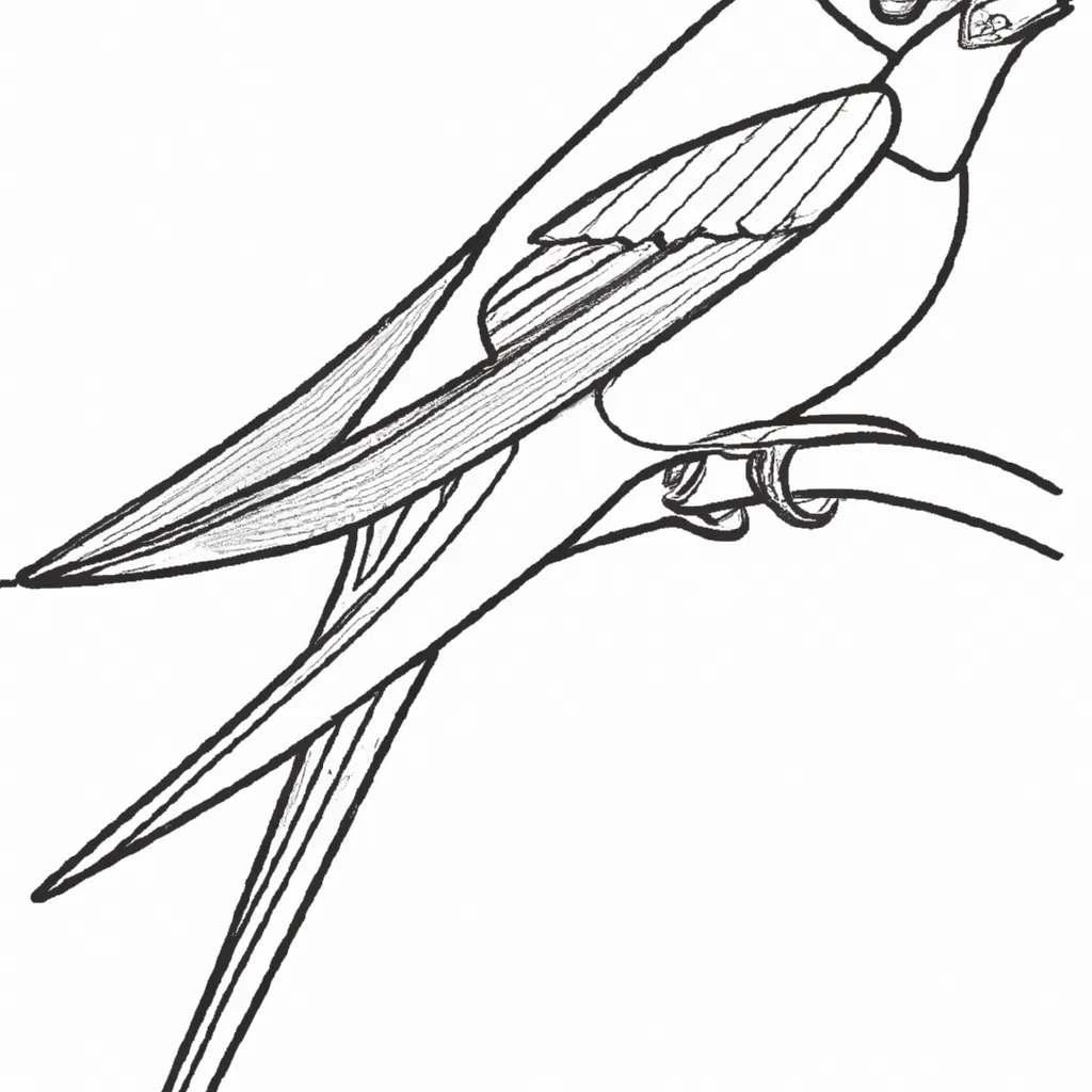 Desenho para pintar desenho andorinha