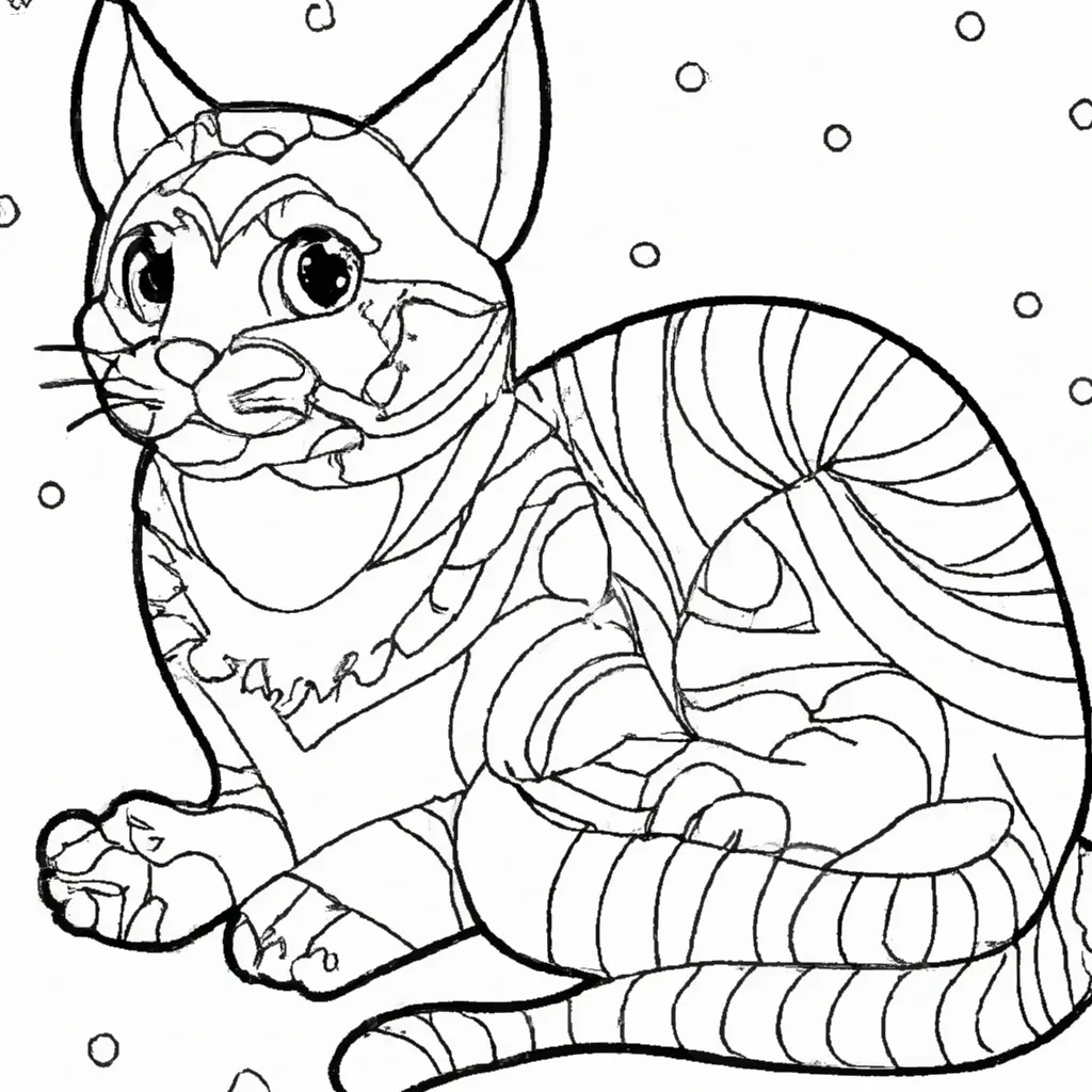 Desenho para pintar desenho de gato