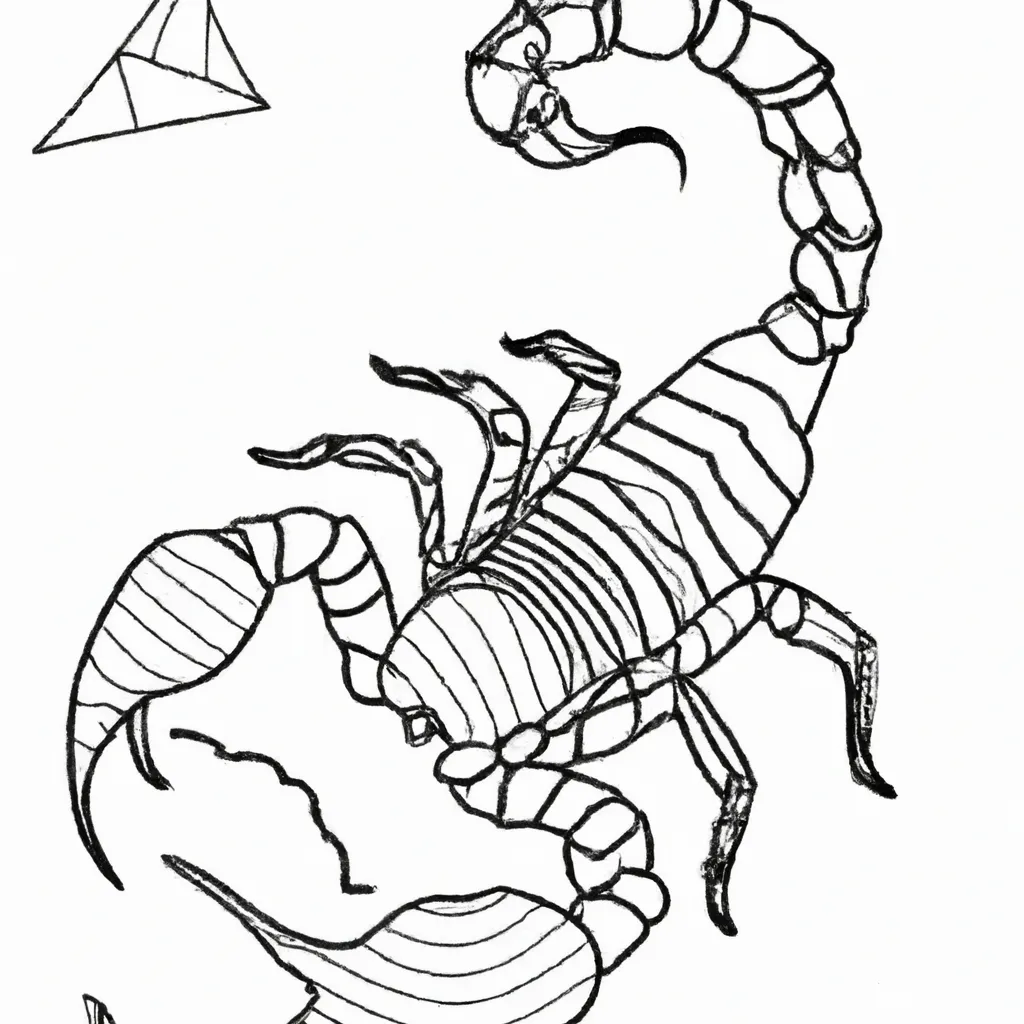 Desenho para pintar desenho escorpiao