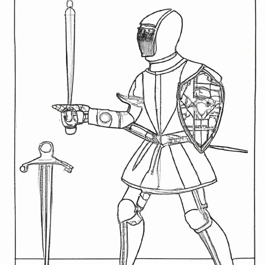 Desenho para pintar desenho esgrima arte jogo esporte