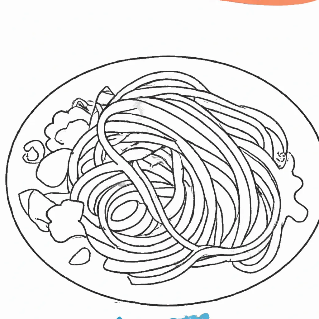 Desenho para pintar desenho espaguete arte culinaria ptbr