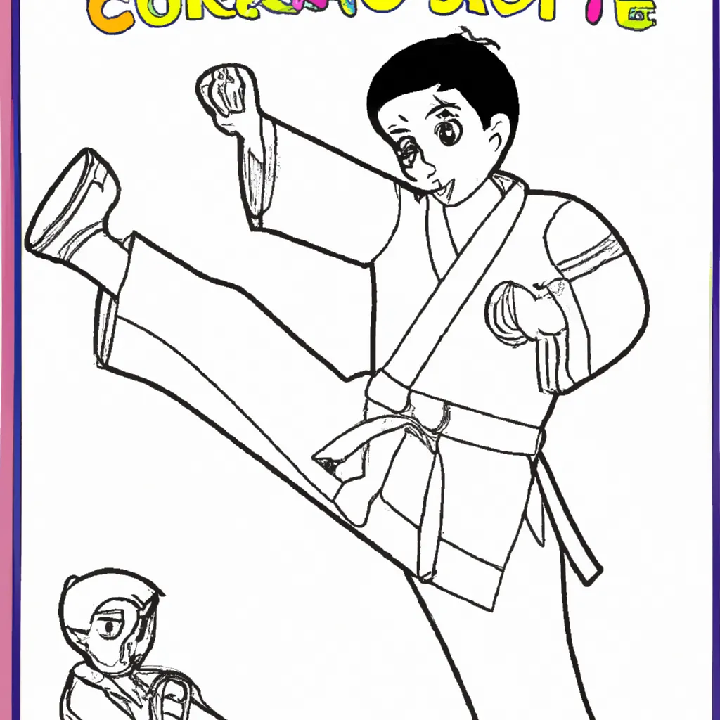 Desenho para pintar desenho karate arte marcial animacao
