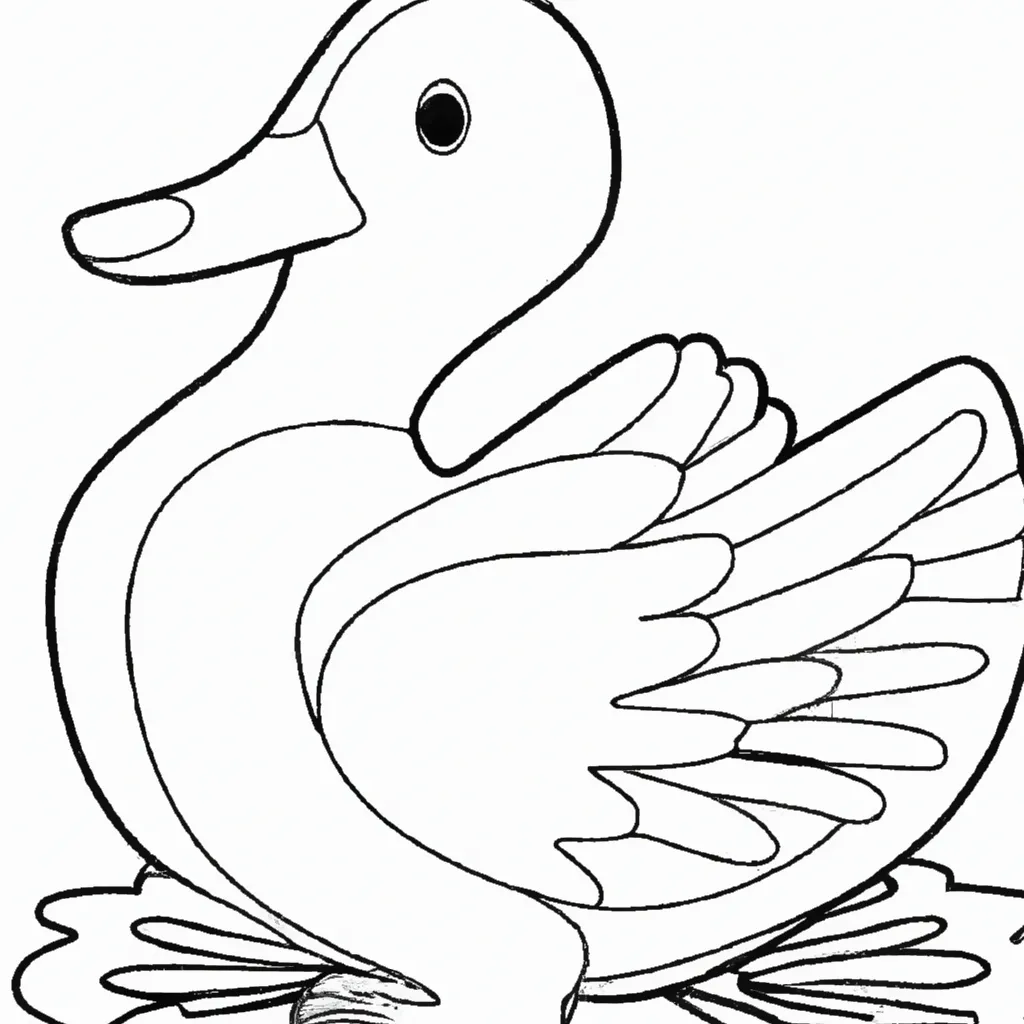Desenho para pintar desenho pato animado infantil