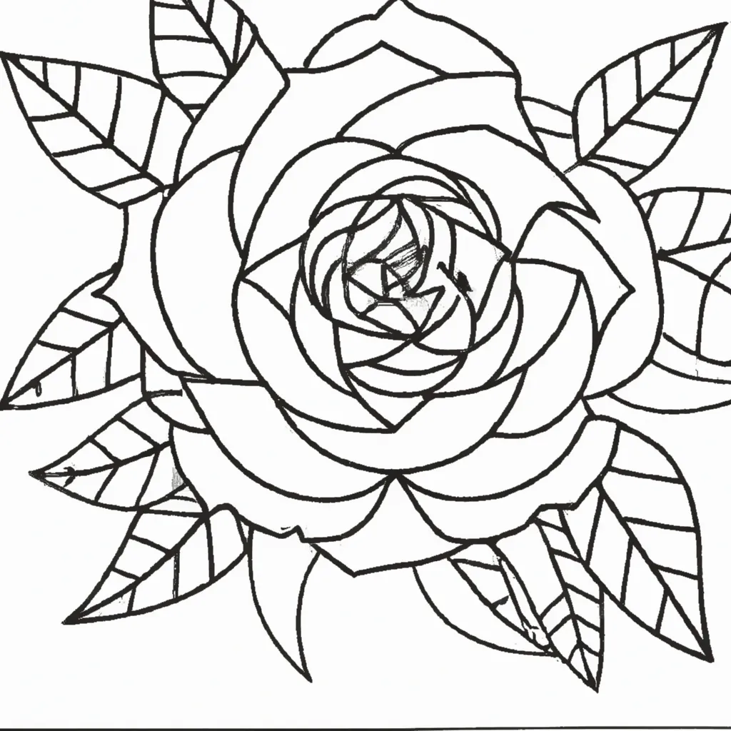 Desenho para pintar desenho rosa flor arte linda