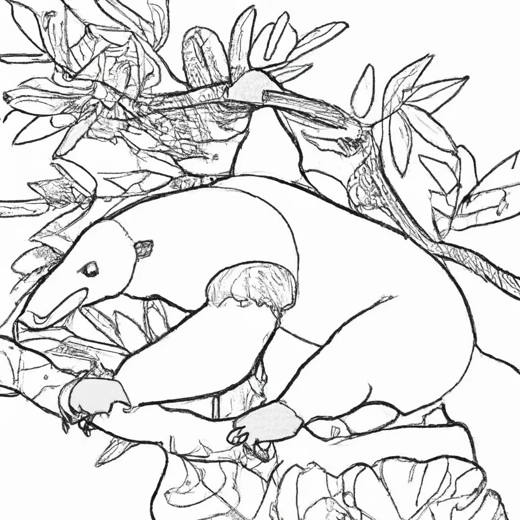 Desenho para pintar desenho tamandua pt br