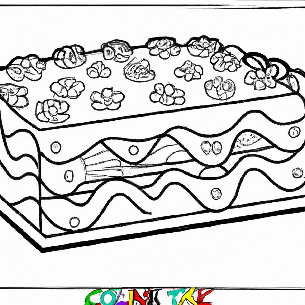 Desenho para pintar desenho torta doces saborosos facil