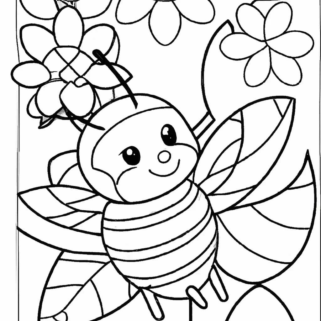 Desenho para pintar desenhos abelha arte infantil