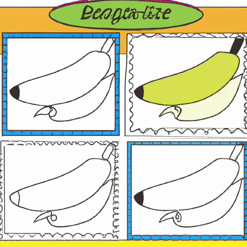 Desenho para pintar desenhos banana