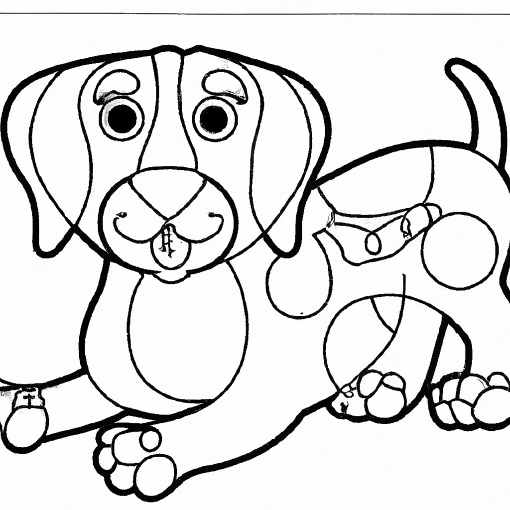 Desenho para pintar desenhos cachorro