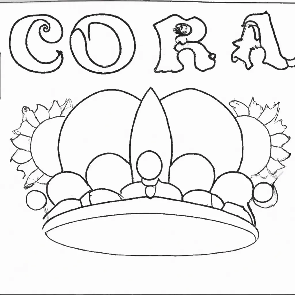 Desenho para pintar desenhos coroa