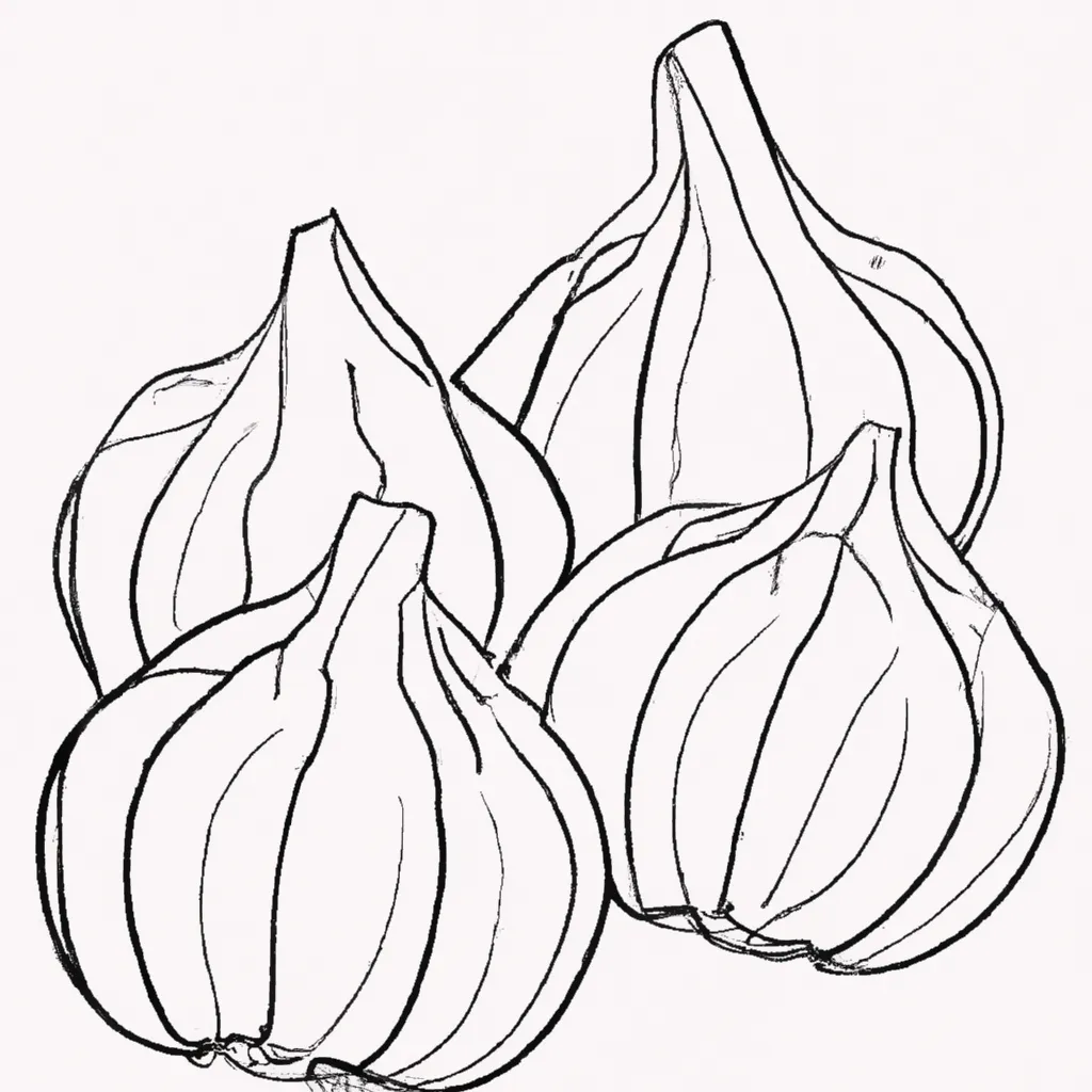 Desenho para pintar desenhos de alho