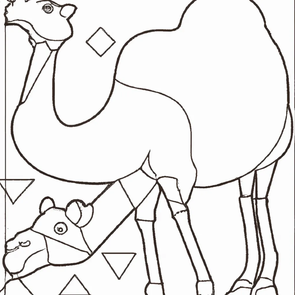 Desenho para pintar desenhos dromedario