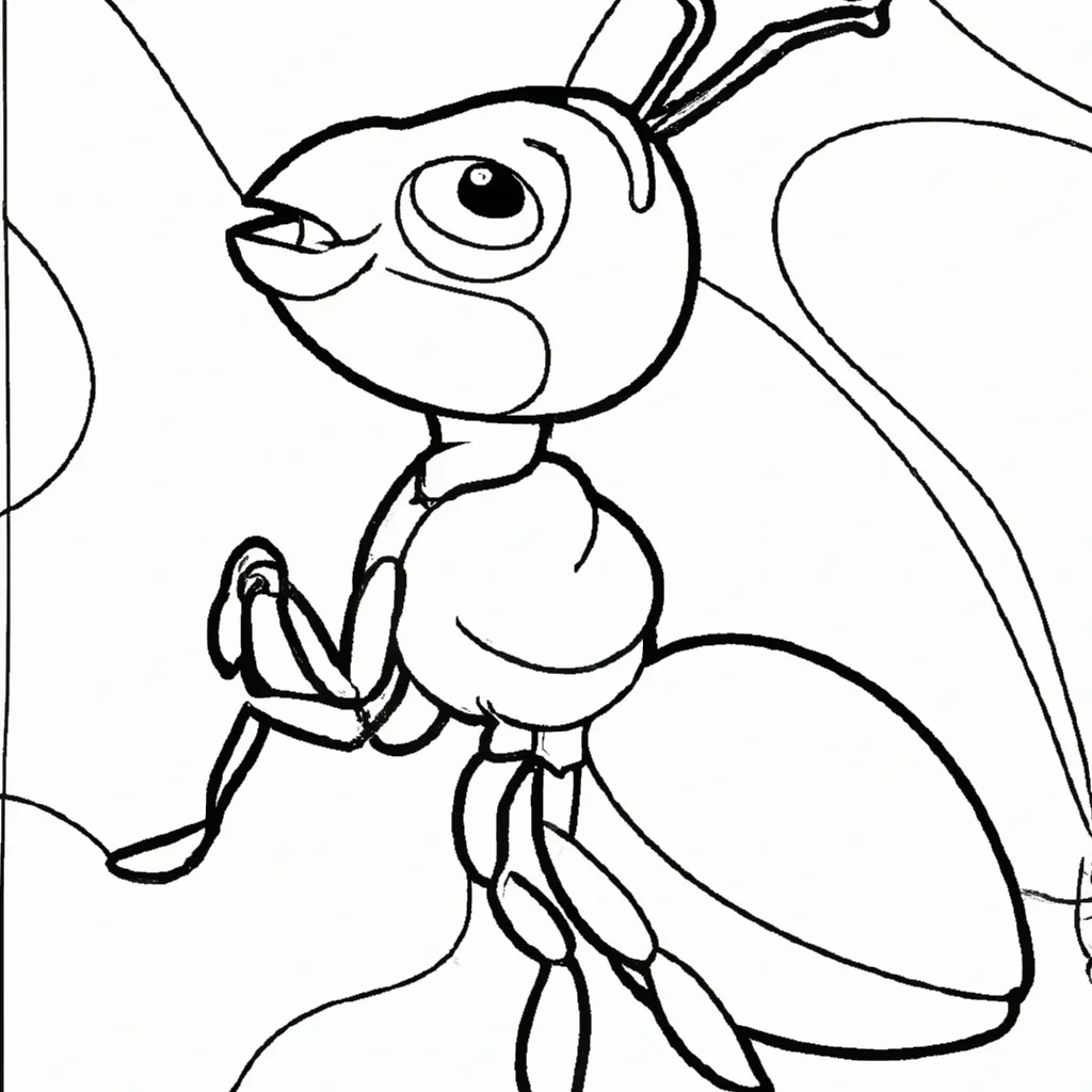 Desenho para pintar desenhos formiga